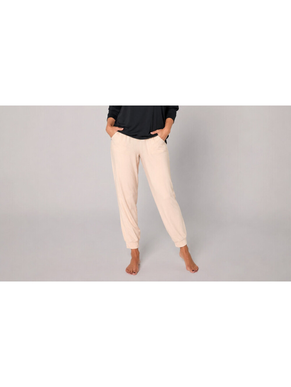 AnyBody Regular Cozy Knit French Terry Slim Leg Jogger Pants Pearl, 2X #3'
